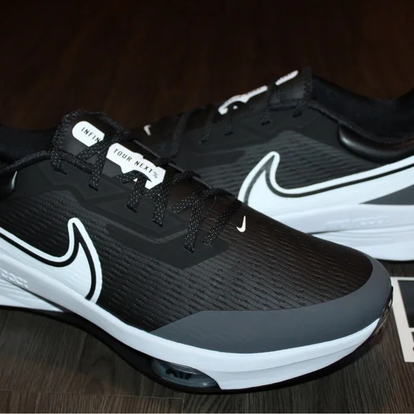 ❌S⭕️LD❌Nike Air Zoom Infinity React Black Grey White Mens Size 13 Golf Shoes - Picture 7 of 17
